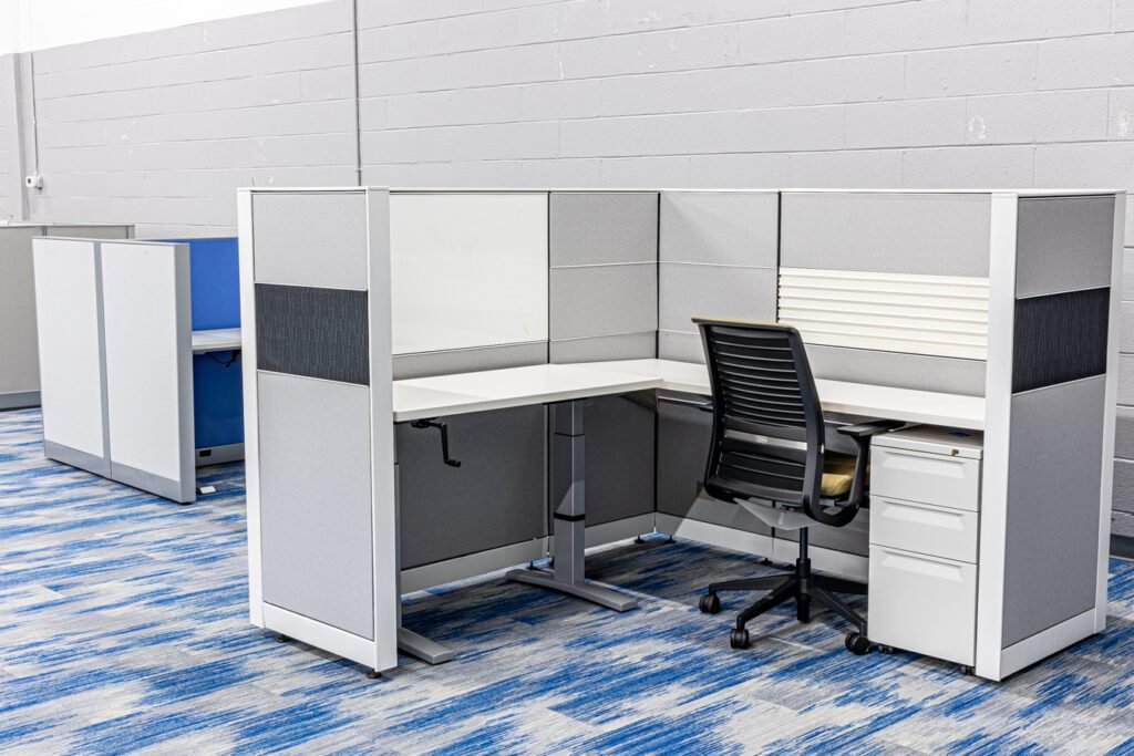 Fourth angle of the Herman Miller Canvas workstation, showcasing its durable materials and modern design.