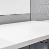 Close-up of the work surface in the Herman Miller Canvas workstation, designed for durability and daily use.